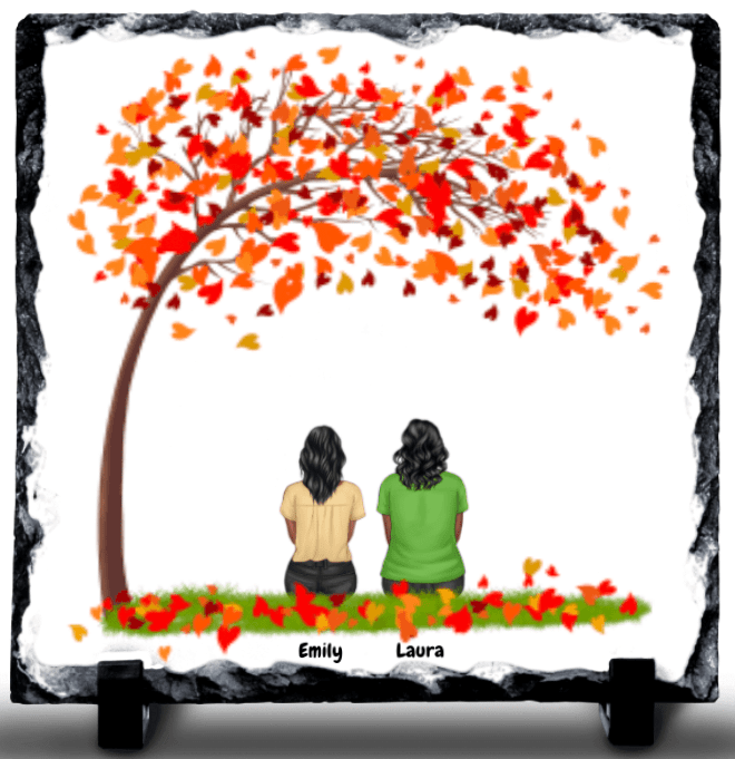 Mother & Daughter Orange Tree Rock Slate